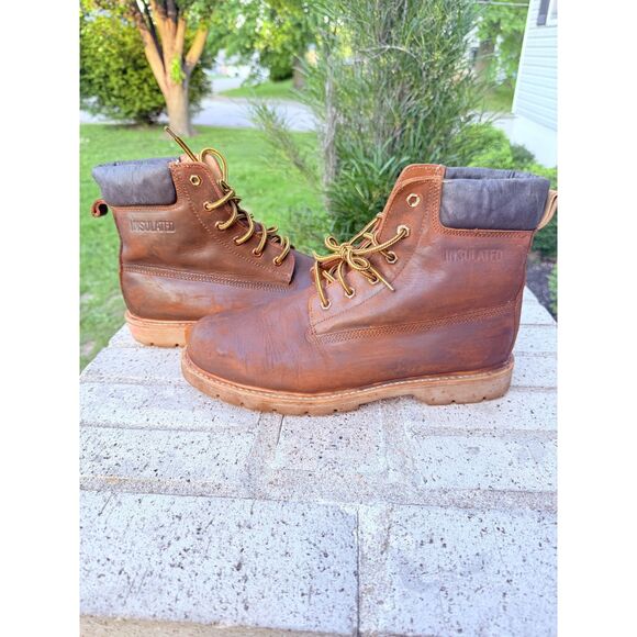 B.A.T. Work Insulated Leather Boots Mens 13 Brown Thermal Oil Resistant Laced main image 9